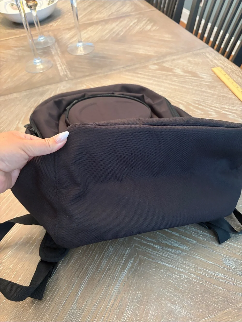 Champion Black Backpack with Front Pouch and Logo
